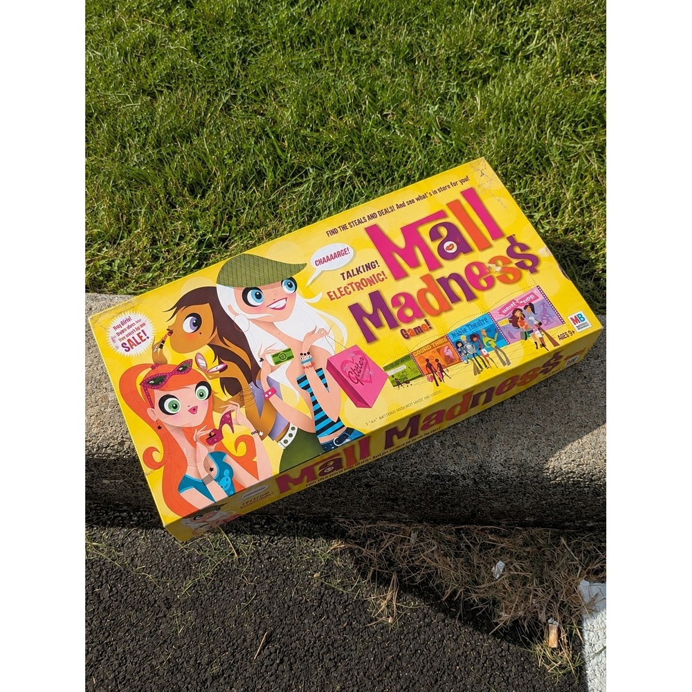 Y2K Mall Madness Board Game Milton Bradley 2004 Shopping Tested Works